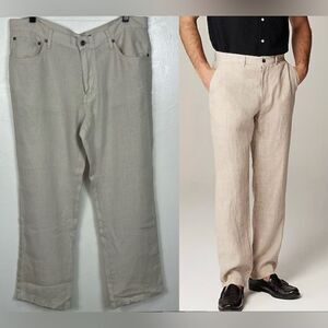 John Varvatos Classic Straight Light Gray Pants With Pockets Size 34